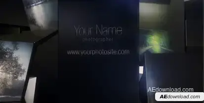 Photo Stripes Presentation Video Displays template preview
