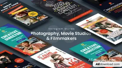 Photography, Movie Studios & Filmmakers Instagram Stories Product Promo template preview