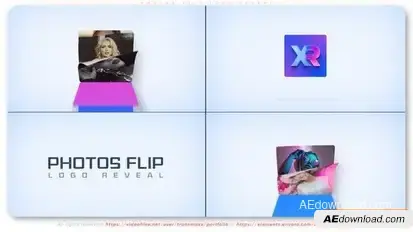 Photos Flip Logo Reveal Logo Stings template preview