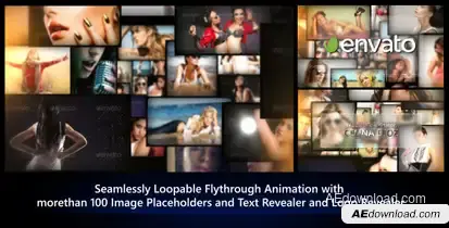 Photos Galaxy - Loopable Flythrough Animation Video Displays template preview