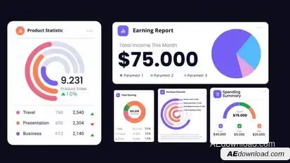 Pie Chart Infographic Elements template preview