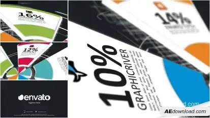 Pie Charts Infographic Opener Logo Stings template preview