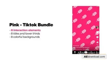 Videohive Pink – TikTok Bundle Titles template preview
