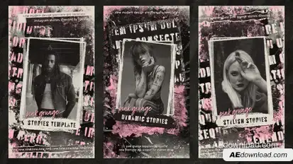Pink Grunge Stories Product Promo template preview