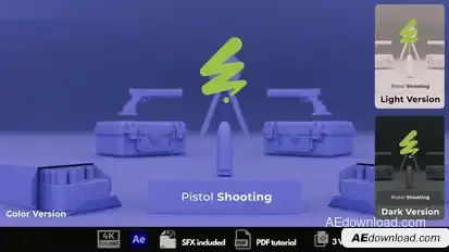 Pistol Shooting Opener Openers template preview