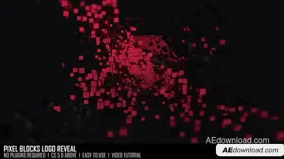 Pixel Blocks Logo Reveal Logo Stings template preview
