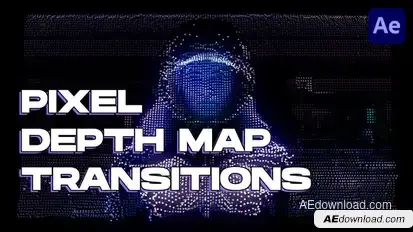 Pixel Depth Map Transitions | After Effects Elements template preview