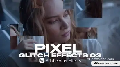 Pixel Glitch Effect 03 Ae Elements template preview