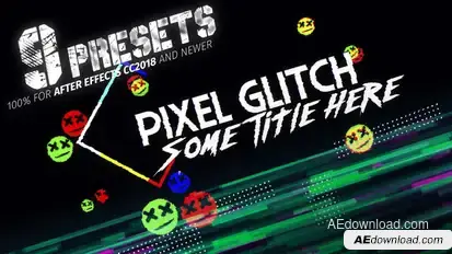 Pixel Glitch | Titles Titles template preview