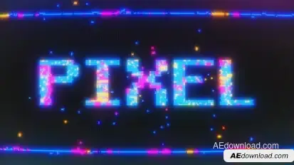Pixel Logo & Title Opener Logo Stings template preview