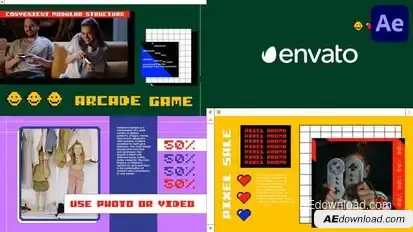 Pixel Sale Promo for After Effects Openers template preview