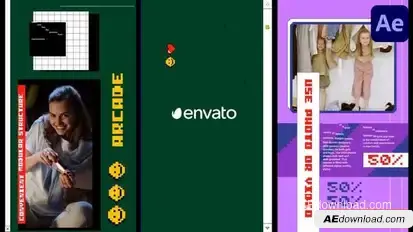 Pixel Social Media Promo for After Effects Openers template preview