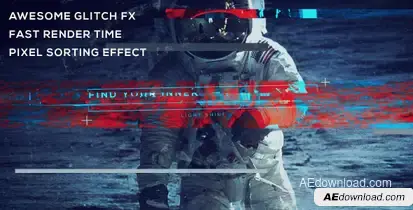 Pixel Sorting Trailer Video Displays template preview