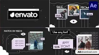 Pixelate Sale Promo for After Effects Openers template preview