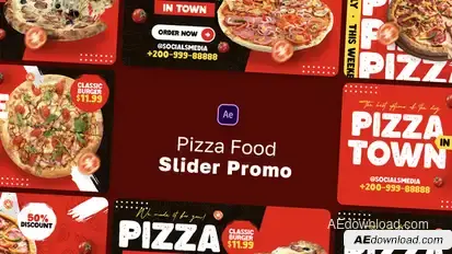 Pizza Food Slider Promo Product Promo template preview
