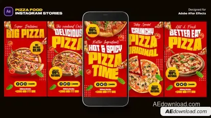 Pizza Instagram Stories Product Promo template preview