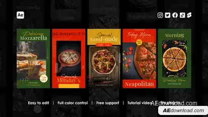 Pizza Instagram Stories Product Promo template preview