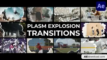 Plasm Explosion Transitions for After Effects Elements template preview