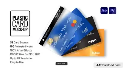 Plastic Card Mock-up Product Promo template preview