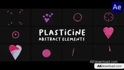 Plasticine Abstract Elements | After Effects Elements template preview