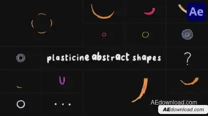 Plasticine Abstract Shapes | After Effects Elements template preview