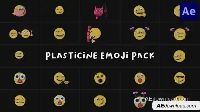 Plasticine Emoji Pack | After Effects Elements template preview