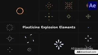 Plasticine Explosion Elements | After Effects Elements template preview
