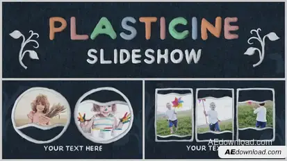 Plasticine Slideshow Video Displays template preview