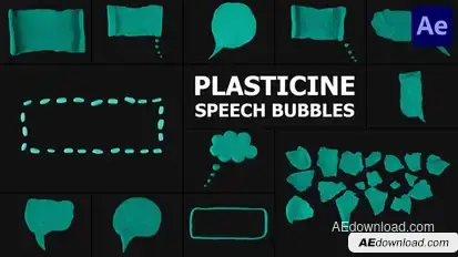 Plasticine Speech Bubbles | After Effects Elements template preview