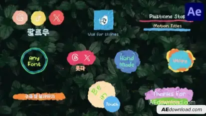 Plasticine Stop Motion Lower Thirds | After Effects Elements template preview
