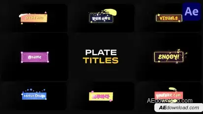 Plate Lower Thirds for After Effects Elements template preview