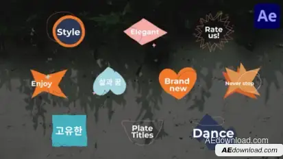 Plate Titles for After Effects Titles template preview