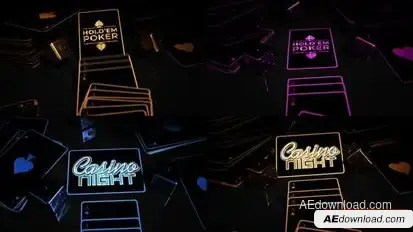 Playing Cards Casino Logo Reveals Openers template preview