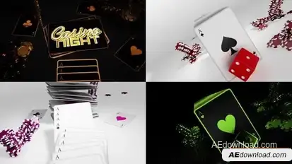 Playing Cards Casino Logo Reveals Openers template preview