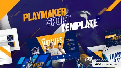 Playmaker Creative Sport Video Display After Effect Template Product Promo template preview