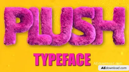 Plush Typeface Titles template preview