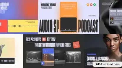 Podcast - Audio Spectrum Visualizer Video Displays template preview