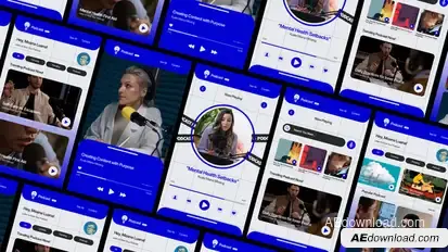 Podcast Apps Media Video Displays template preview