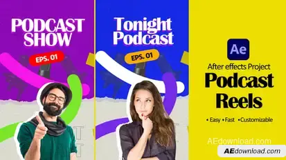 Podcast Instagram Reels Openers template preview