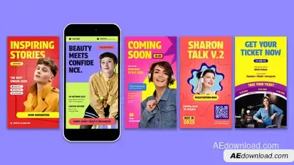 Podcast Instagram Story Openers template preview