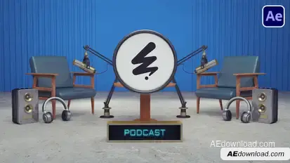 Podcast Intro 03 Logo Stings template preview