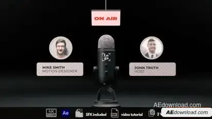 Podcast Intro Logo Stings template preview