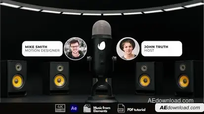 Podcast Intro Logo Stings template preview