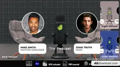 Podcast Intro Logo Stings template preview