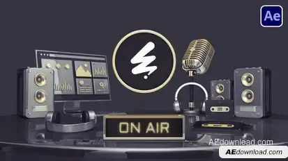 Podcast Intro Logo Stings template preview
