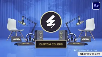 Podcast Intro Logo Stings template preview