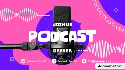 Podcast Intro | Interview Opener Video Displays template preview