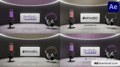 Podcast Logo Opener for After Effects Logo Stings template preview