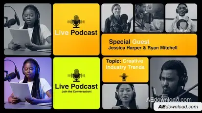 Podcast Multiscreen Opener Openers template preview