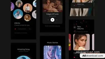 Podcast Music Instagram Stories Openers template preview